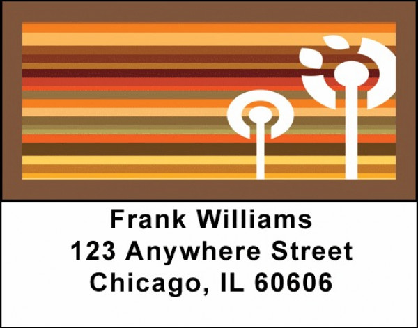 Chocolate Abstract Address Labels