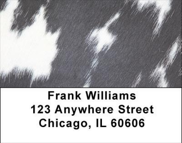 Cow Prints in Black and White Address Labels