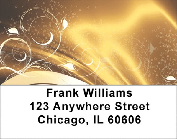 Abstract Black Gold Address Labels