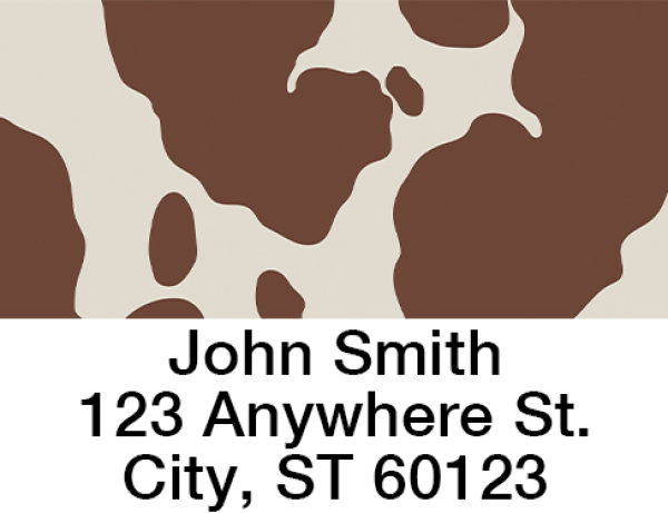 Cowhide Personal Address Labels