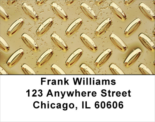 Diamond Plate Multi-Color Address Labels