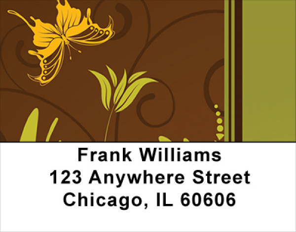 Fall Filigree Stripes Address Labels