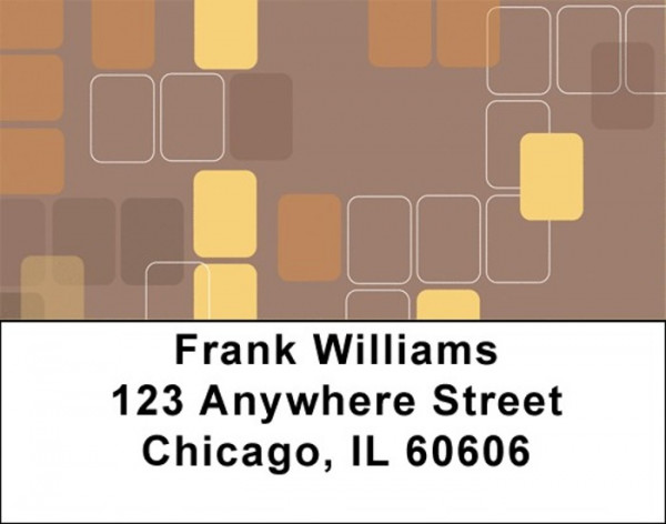Retro Square Address Labels