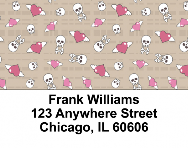 Skulls & Hearts Address Labels