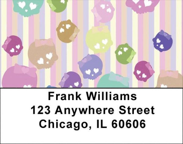 Pastel Skulls Address Labels