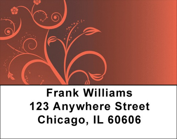 Floral Silhouette Address Labels