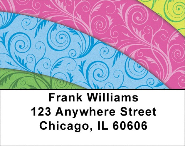 Floral Rainbow Address Labels