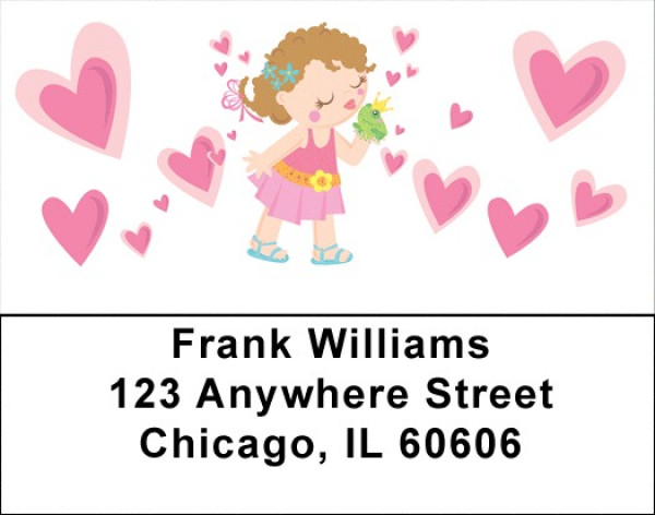 Young Girl Princess Address Labels