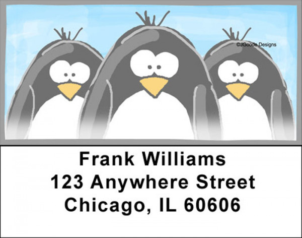 Jen Goode's Chilly Penguins Address Labels