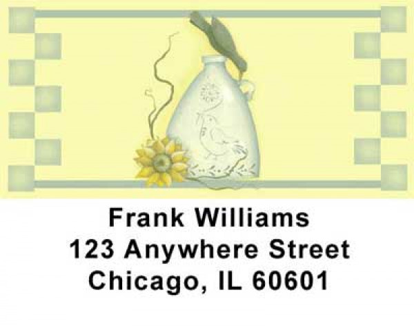 Sunflowers and Crows Address Labels by Lorrie Weber