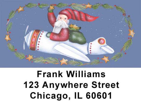 Santa's on the Way Address Labels by Lorrie Weber