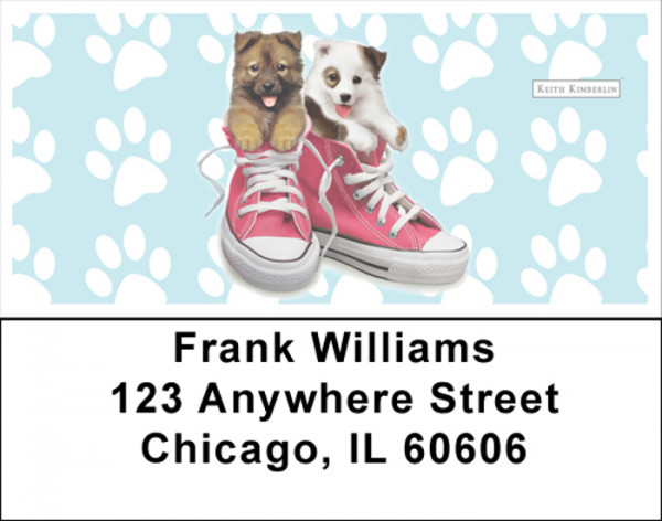 Pups in Chucks Keith Kimberlin Address Labels