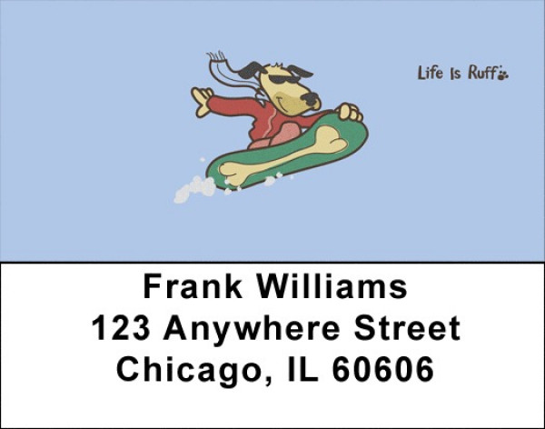 Life Is Ruff Extreme Sports Address Labels