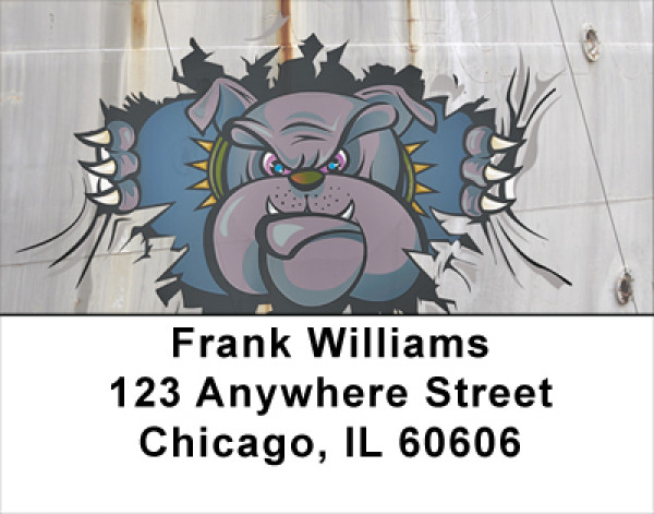 Bulldog Rippin N Roarin 1 Address Labels