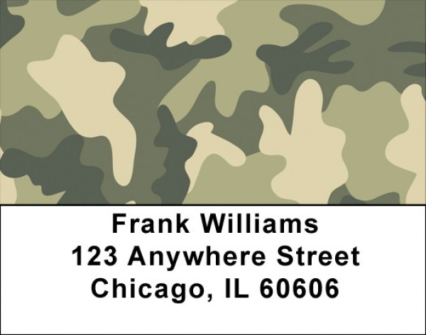 Multi-Color Camo Address Labels