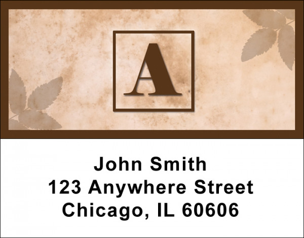 Simplistic Monogram A Address Labels