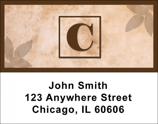 Simplistic Monogram C Address Labels