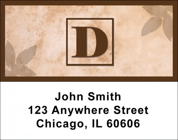 Simplistic Monogram D Address Labels