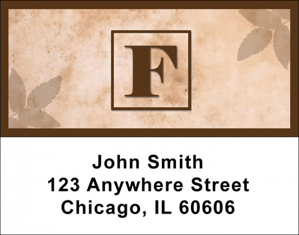 Simplistic Monogram F Address Labels