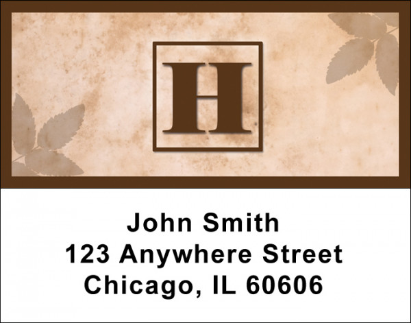 Simplistic Monogram H Address Labels