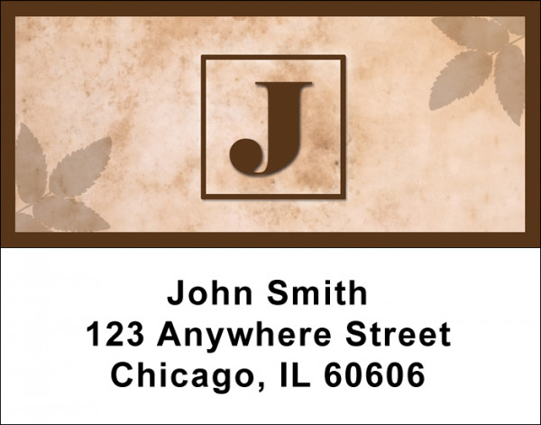 Simplistic Monogram J Address Labels