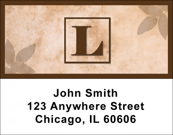 Simplistic Monogram L Address Labels