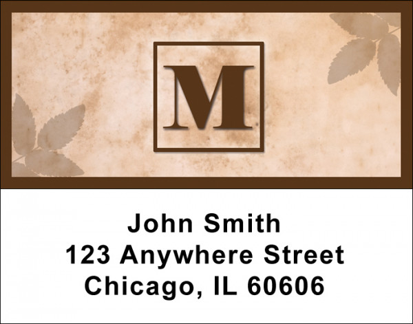 Simplistic Monogram M Address Labels
