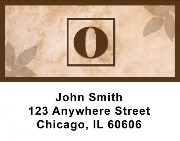 Simplistic Monogram O Address Labels