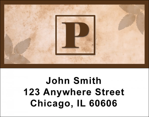 Simplistic Monogram P Address Labels