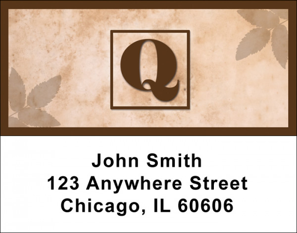 Simplistic Monogram Q Address Labels