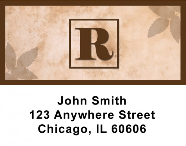Simplistic Monogram R Address Labels
