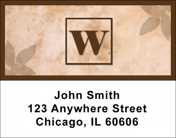 Simplistic Monogram W Address Labels