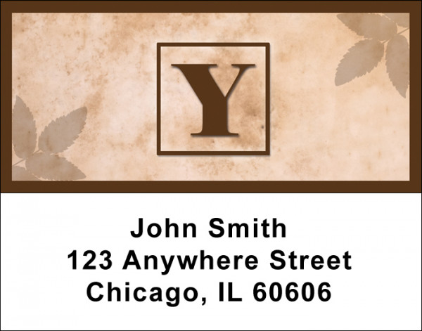 Simplistic Monogram Y Address Labels