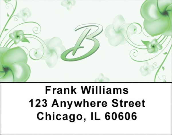 Floral Monogram B Address Labels
