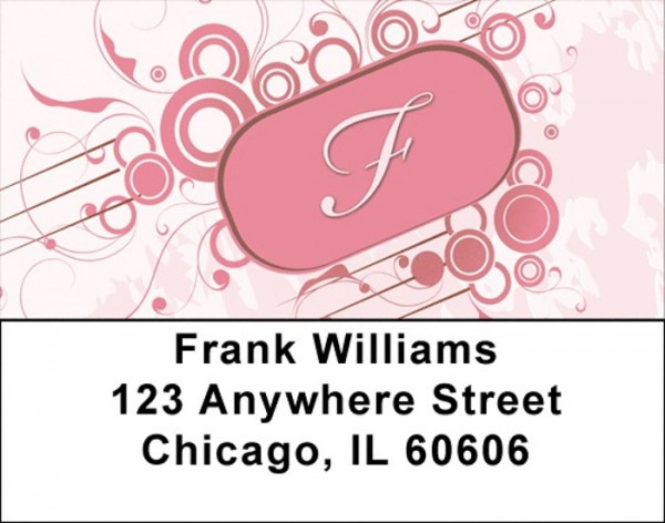 Stylish Monogram F Address Labels