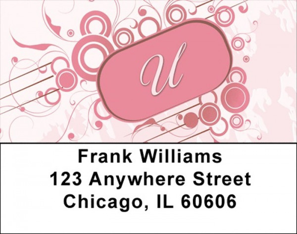 Stylish Monogram U Address Labels