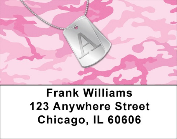 Dog Tag Monogram A Address Labels