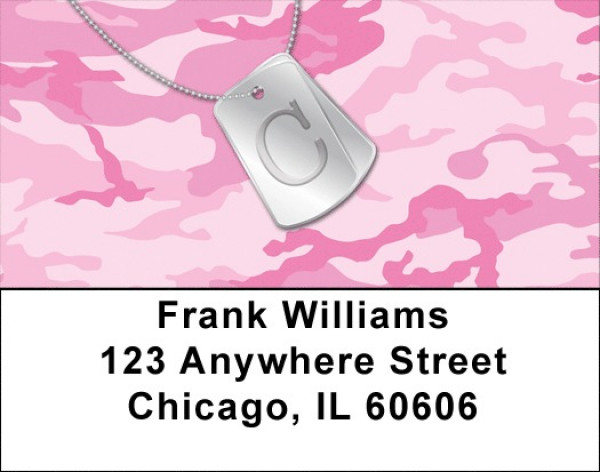 Dog Tag Monogram C Address Labels