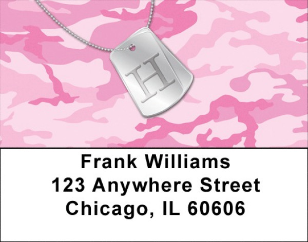 Dog Tag Monogram H Address Labels
