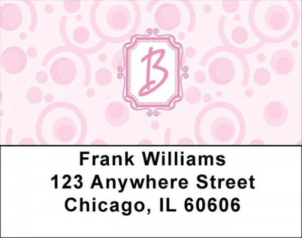 Bubbly Monogram B Address Labels