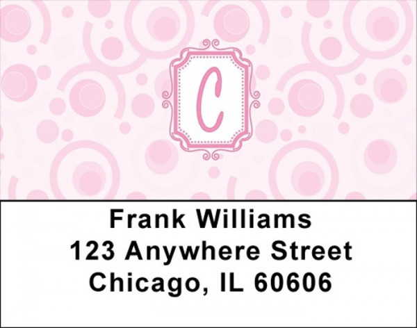 Bubbly Monogram C Address Labels