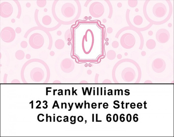 Bubbly Monogram O Address Labels