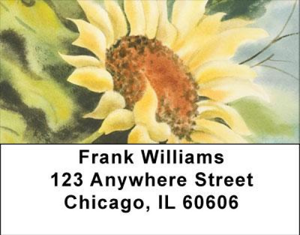 Watercolor Sunflowers Address Labels