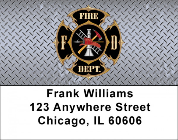 Firefighter Badges labels