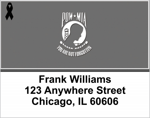 POW/MIA Remembrance Ribbon Address Labels