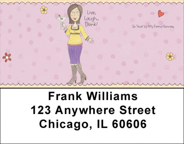 Cocktails Address Labels by My Friend Ronnie