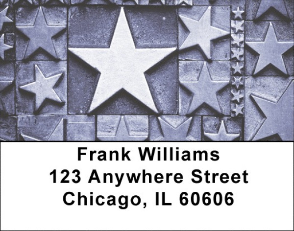 Rustic Metal Stars Address Labels