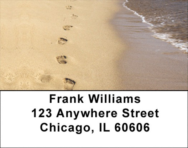 Footprints on the Beach Labels