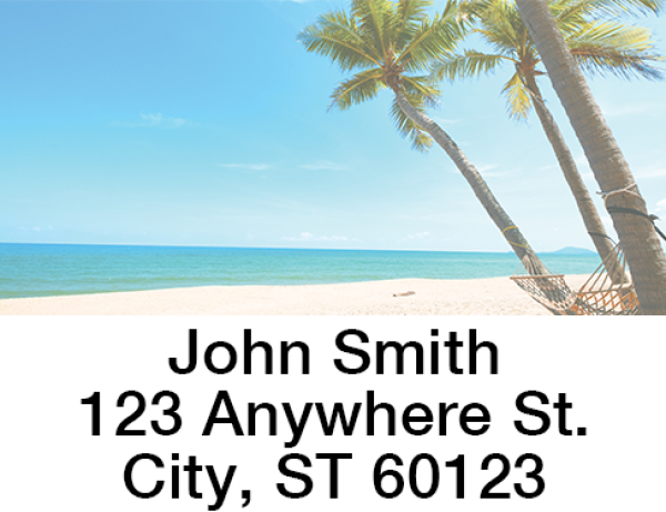 Tropical Palm Beach Address Labels