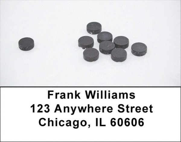 Hockey Face Off Address Labels